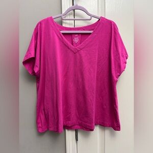 J.jill Luxe Supima V neck tee